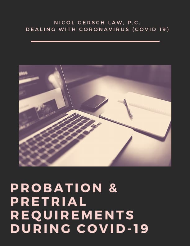 Probation Pretrial Requirements During COVID-19