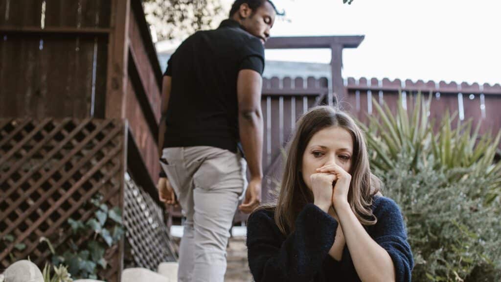 couple walking away