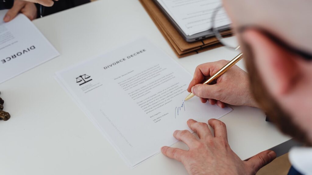 signing divorce decree